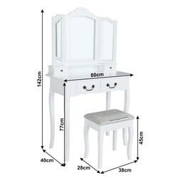 Masa de toaleta Mobhaus Regina New (White/Silver) Thumb