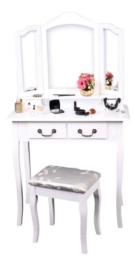 Masa de toaleta Mobhaus Regina New (White/Silver)