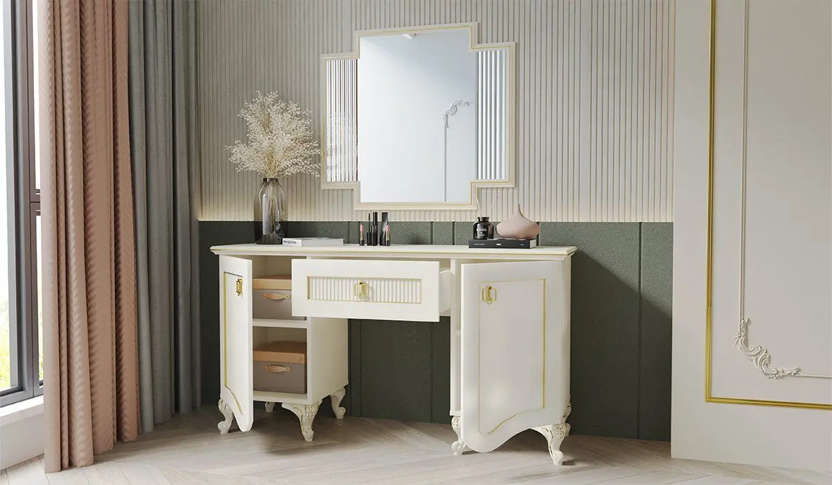 Туалетный столик ModaLife Hurrem 130 (White/Gold)