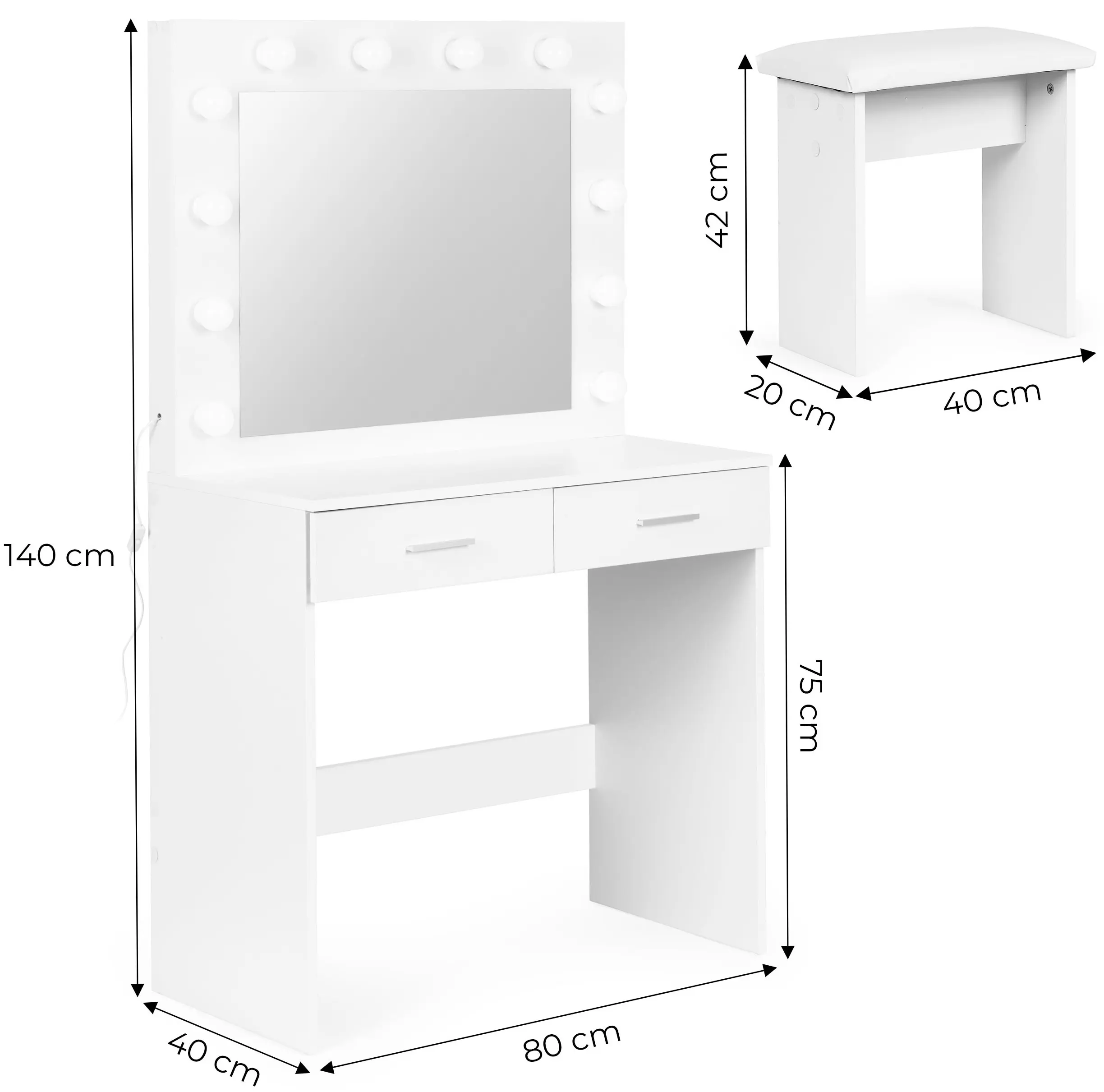 Туалетный столик Moden Home CHDT03 (White) - 5