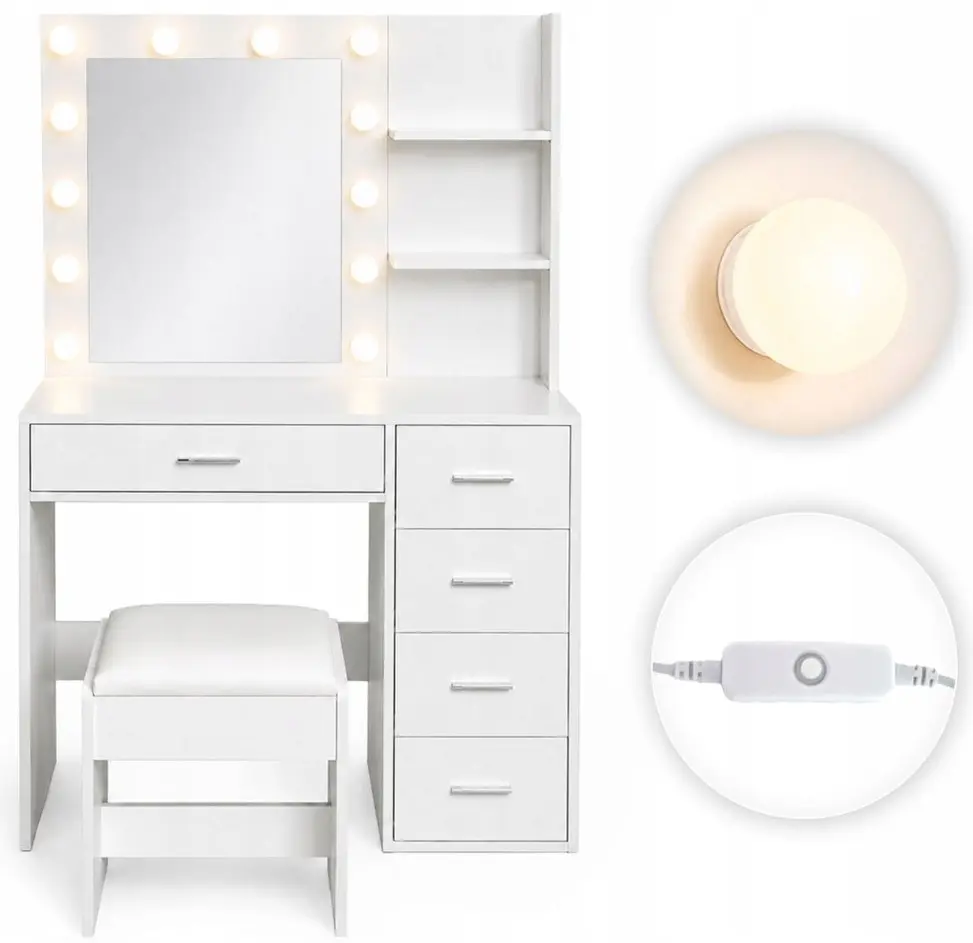 Masa de toaleta Modern Home MRDT22 Led (White) - 3