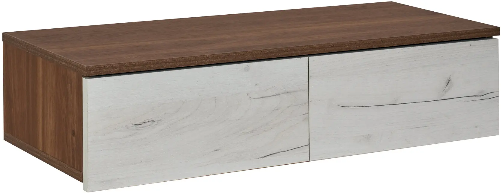 Masa de toaleta Modern Komfi suspendat 80cm (Brandy Castello Oak/Craft Oak White)