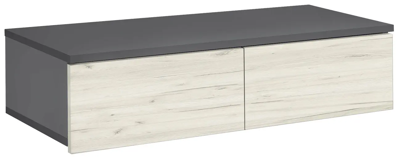 Masa de toaleta Modern Komfi suspendat 80cm (Slate Gray/Craft Oak White)