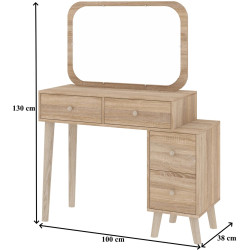 Туалетный столик Пехотин Трюмо-7 (Дуб Сонома) Thumb