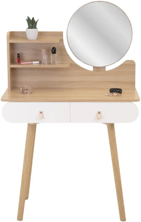 Masa de toaleta Scandi CM-324282 (Natural/White) - 2