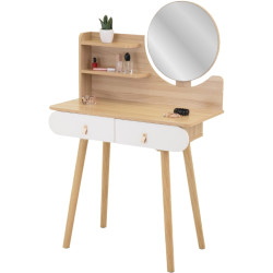 Masa de toaleta Scandi CM-324282 (Natural/White) Thumb