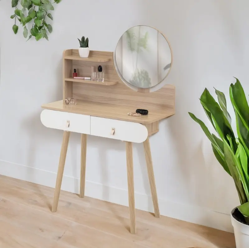 Masa de toaleta Scandi CM-324282 (Natural/White)