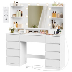Туалетный столик Songmics Vasagle Kailyn RDT141WB02 Led (White) Thumb