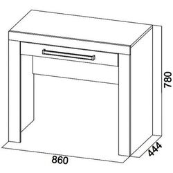 Masa de toaleta SV-mebel Laguna 6 (Sonoma Oak/Pearl) Thumb