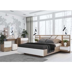 Masa de toaletă SV-Mebel Laguna 8 (Hickory Dark/White Matt) Thumb