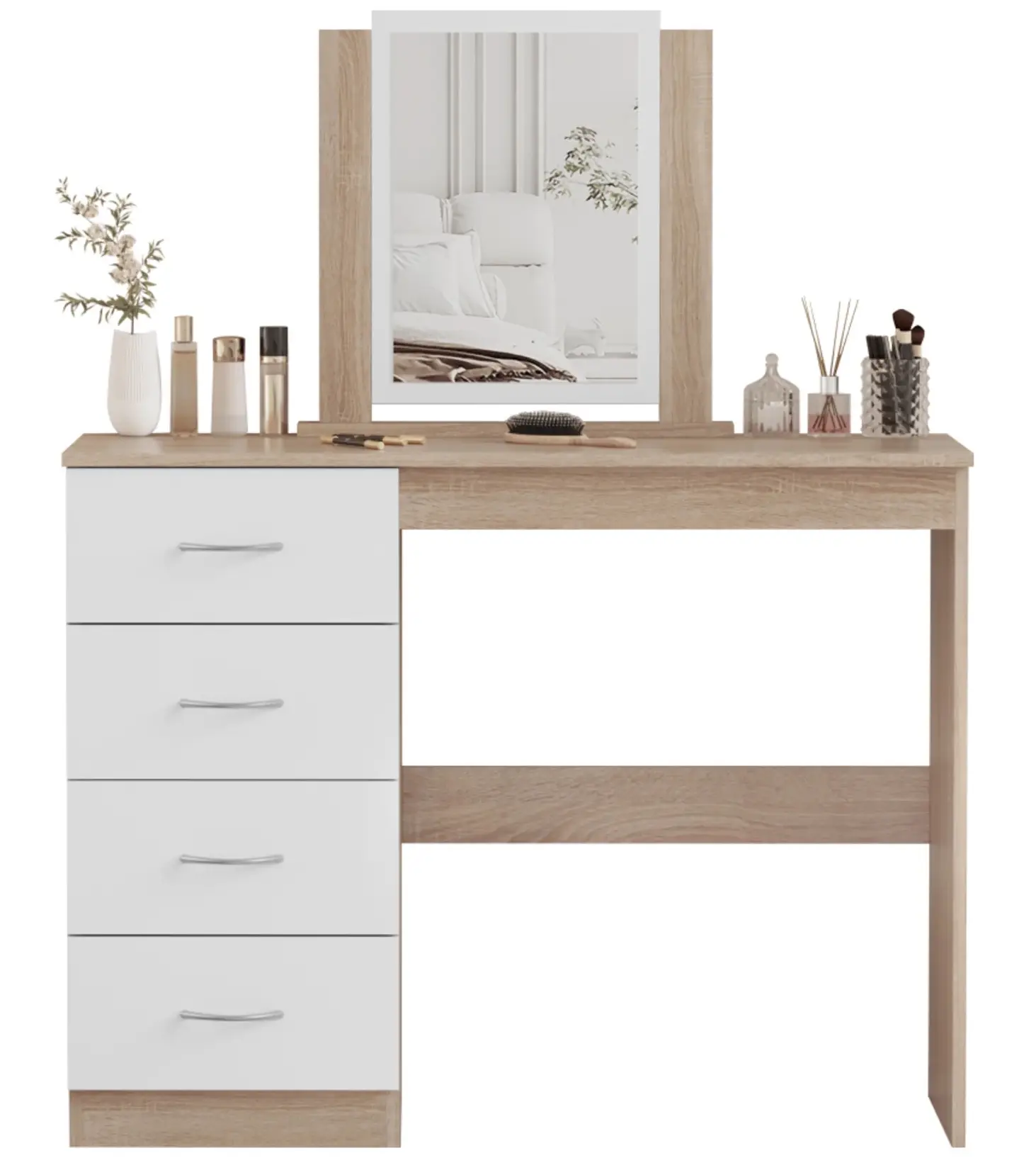 Туалетный столик Tempo Kondela Klevis (Sonoma Oak/White) - 4