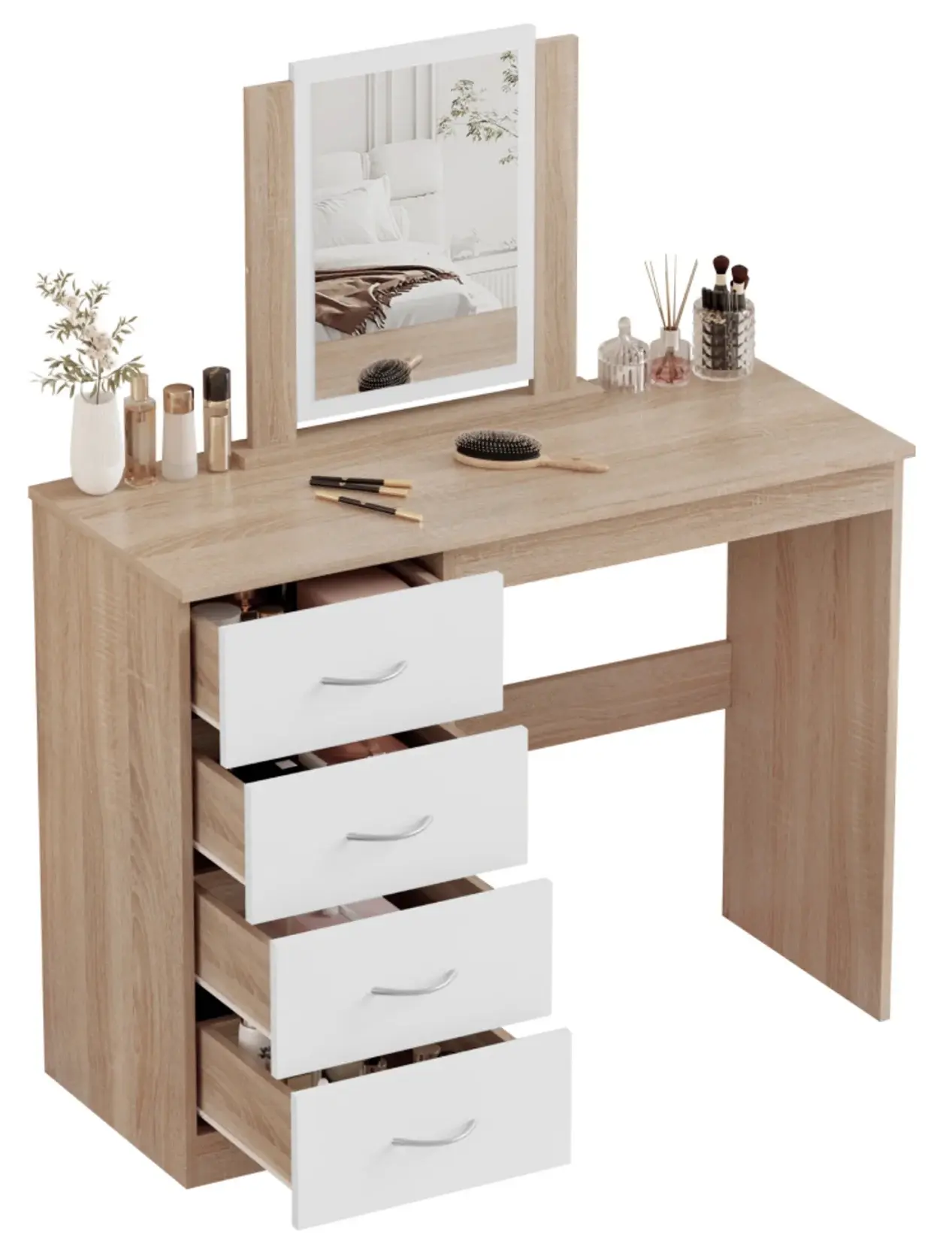 Туалетный столик Tempo Kondela Klevis (Sonoma Oak/White) - 5