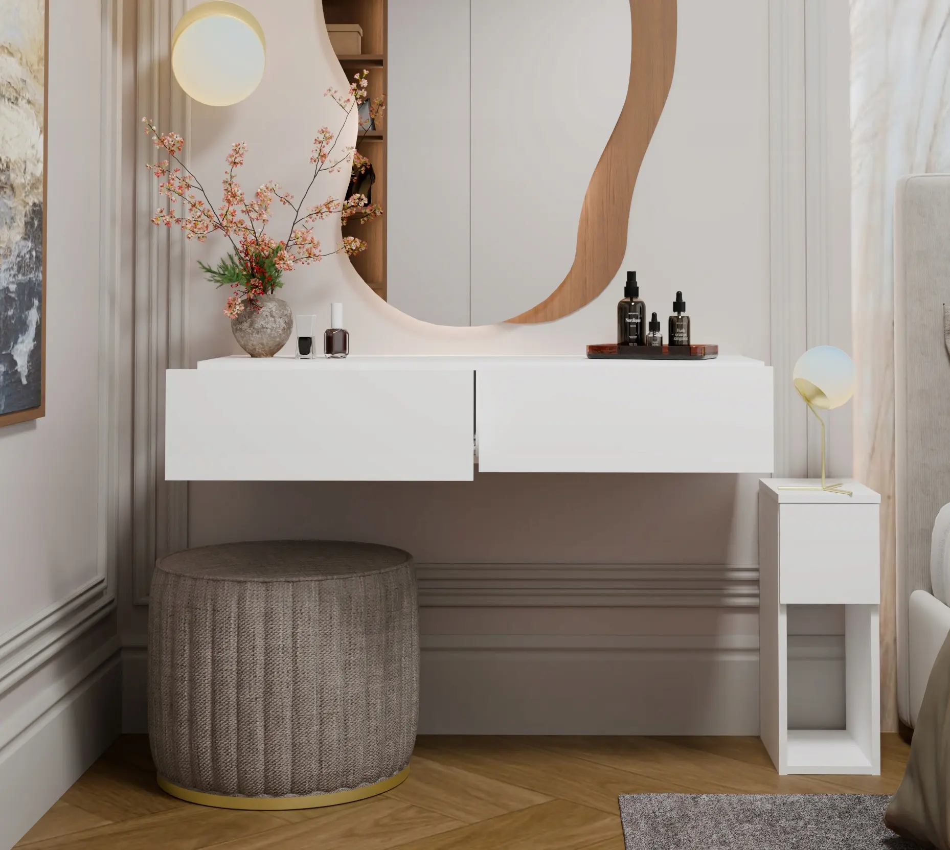 Туалетный столик навесной TopEshop Mika (White)