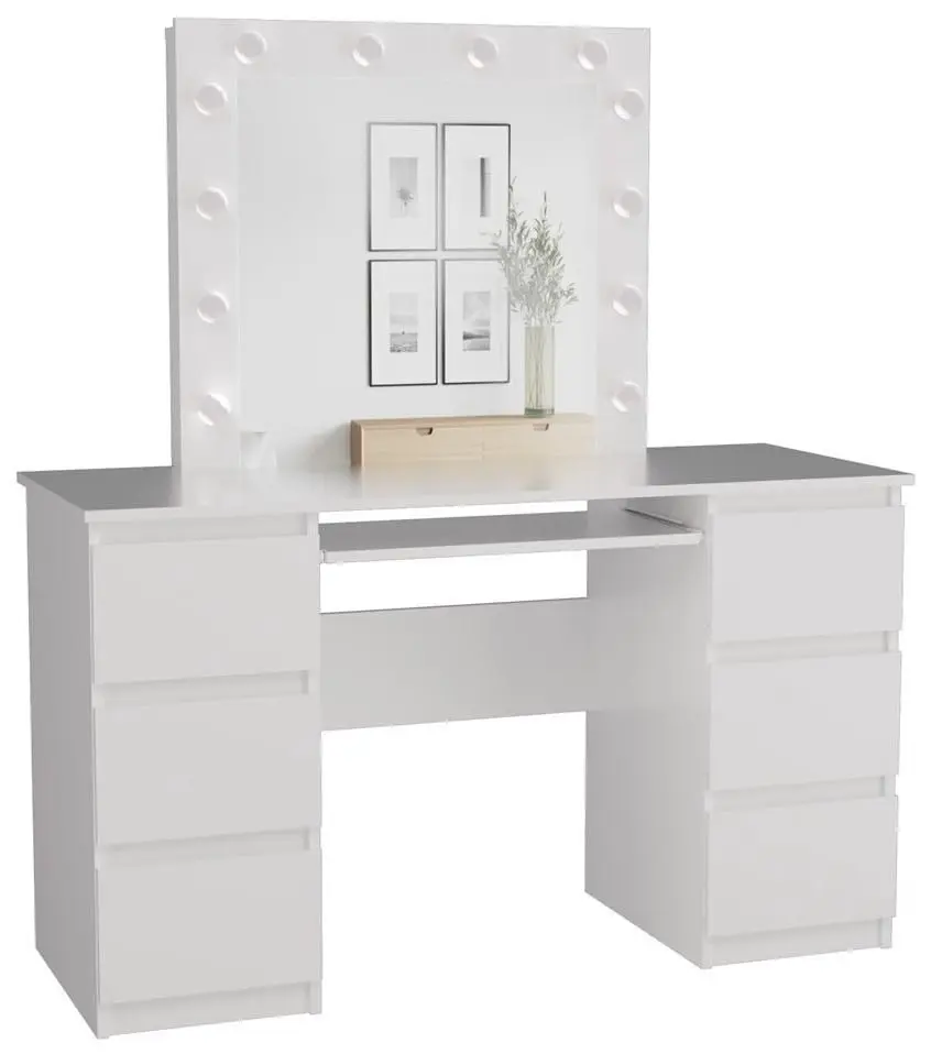 Masa de toaleta cu iluminare TopEshop Kuba/Marina (White Matt)