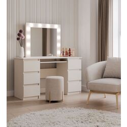 Masa de toaleta cu iluminare TopEshop Marina T/L+KUB (Cashmere)