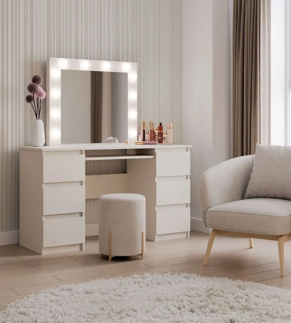 Masa de toaleta cu iluminare TopEshop Marina T/L+KUB (Cashmere)