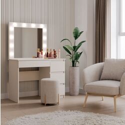 Masa de toaleta cu iluminare TopEshop Marina T/L+MIJ/P (Cashmere)