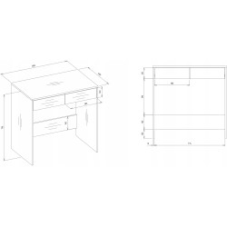 Туалетный столик TopEshop Marina 4P+2S (Cashmere) Thumb