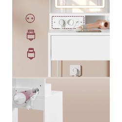 Masa de toaleta Vasagle Kailyn RDT138W01 (White) Thumb