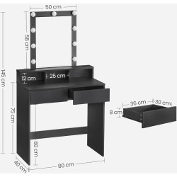 Masa de toaleta Vasagle RDT114T16 (Black) Thumb
