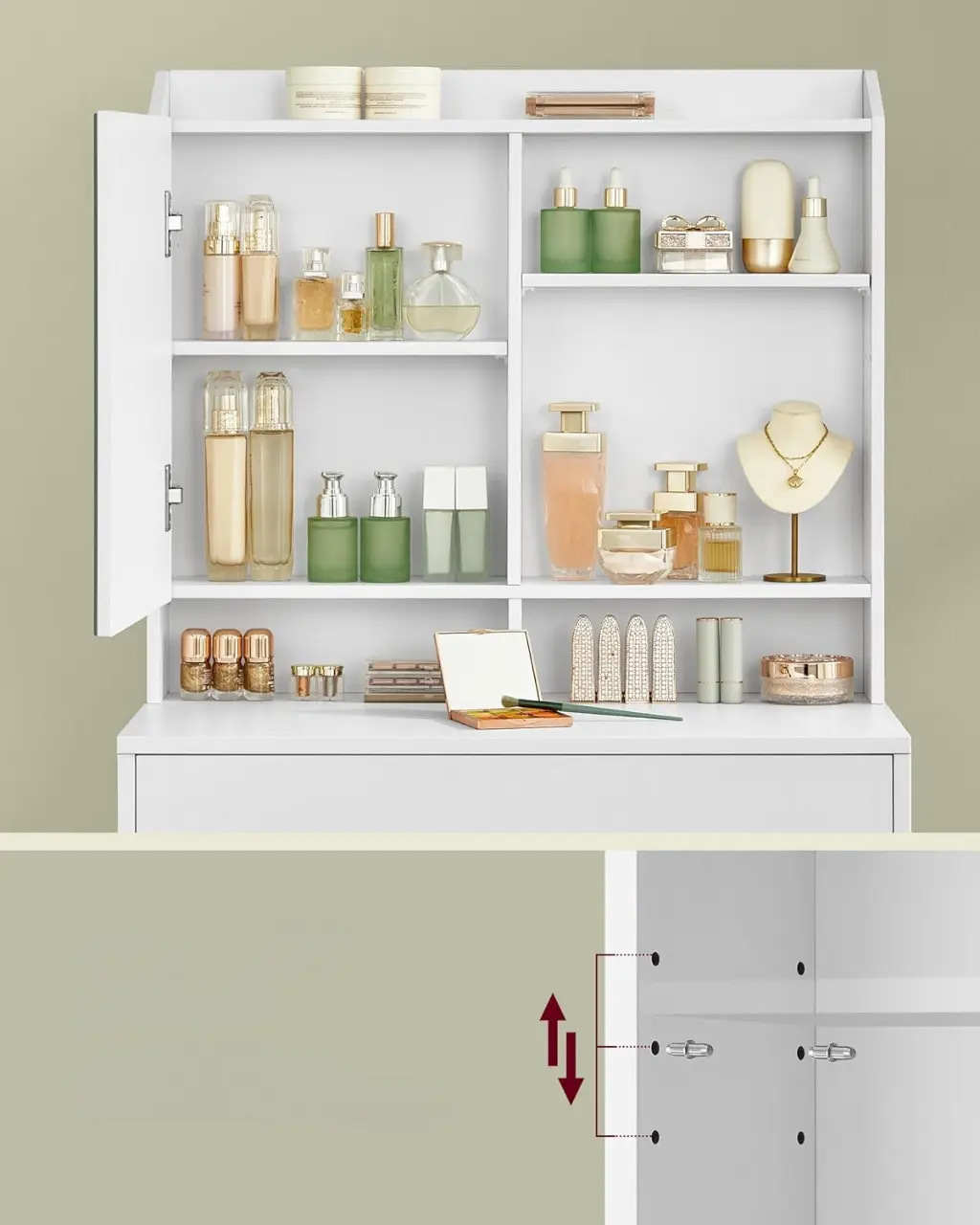 Masa de toaleta Vasagle RDT118W01 (White)