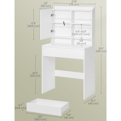 Masa de toaleta Vasagle RDT118W01 (White) Thumb