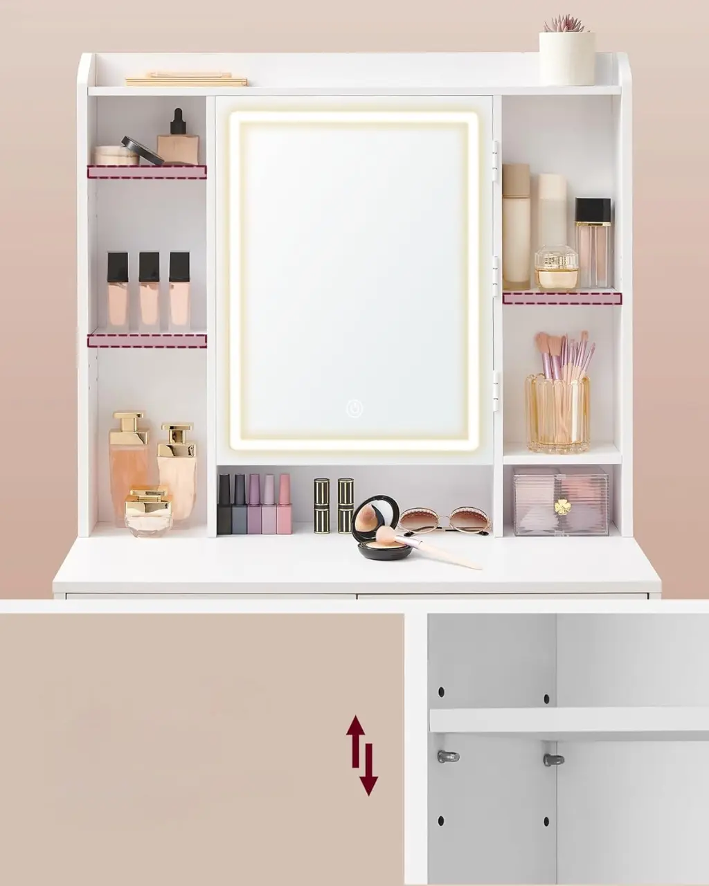 Masa de toaleta Vasagle RDT125W01 (White) - 2