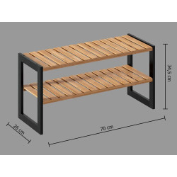 Etajera pentru incaltaminte 5Five Blackbamboo (Natural/Black) Thumb