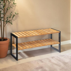 Etajera pentru incaltaminte 5Five Blackbamboo (Natural/Black)