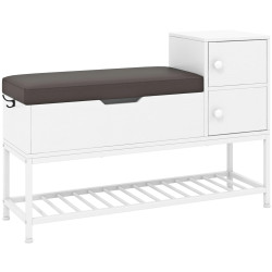 Банкетка для обуви Costway JV11520WH (White/Grey) Thumb