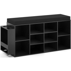 Bancheta-etajera pentru incaltaminte Costway JV13164DK (Black) Thumb