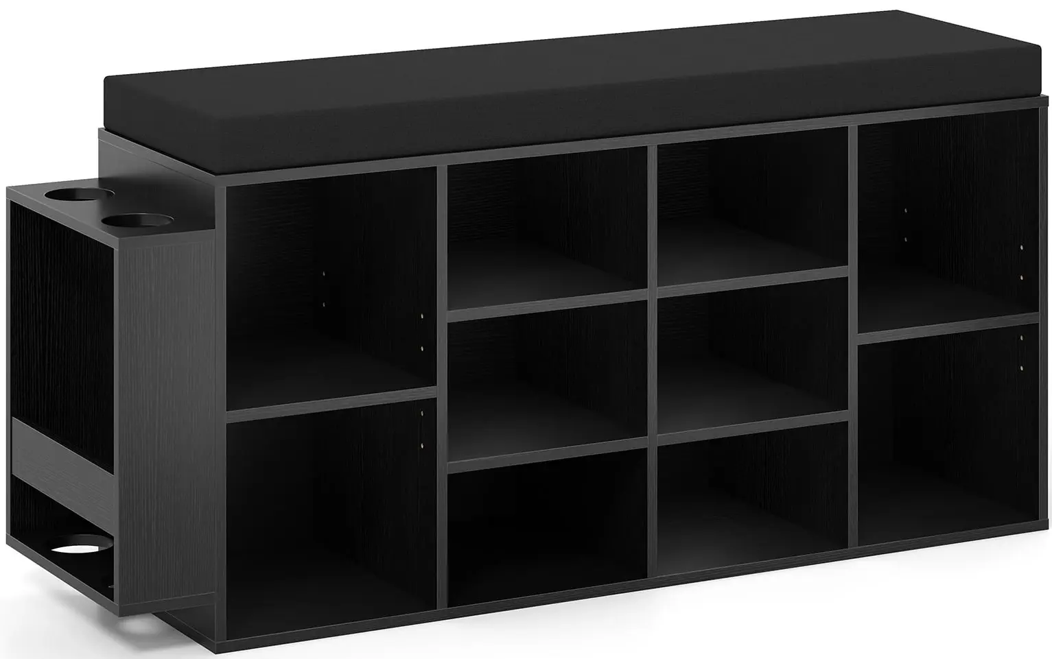 Bancheta-etajera pentru incaltaminte Costway JV13164DK (Black) - 2