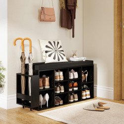 Bancheta-etajera pentru incaltaminte Costway JV13164DK (Black)