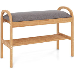 Etajera pentru incaltaminte Costway JV12274GR (Natural/Grey) Thumb