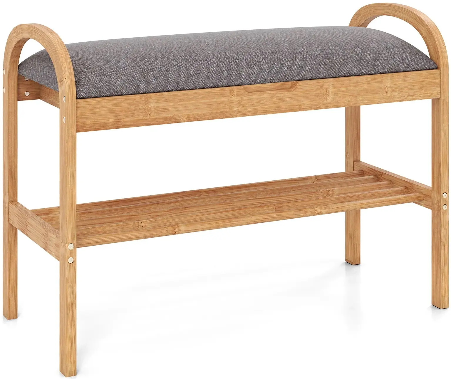 Etajera pentru incaltaminte Costway JV12274GR (Natural/Grey) - 2