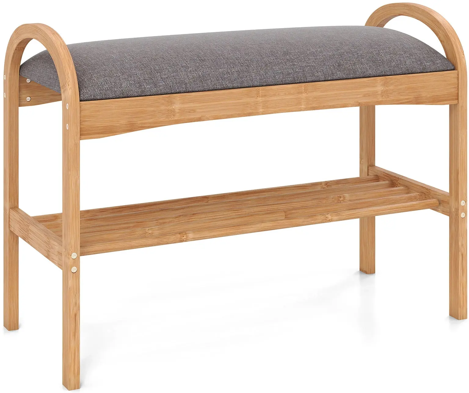 Etajera pentru incaltaminte Costway JV12275GR (Natural/Grey) - 2