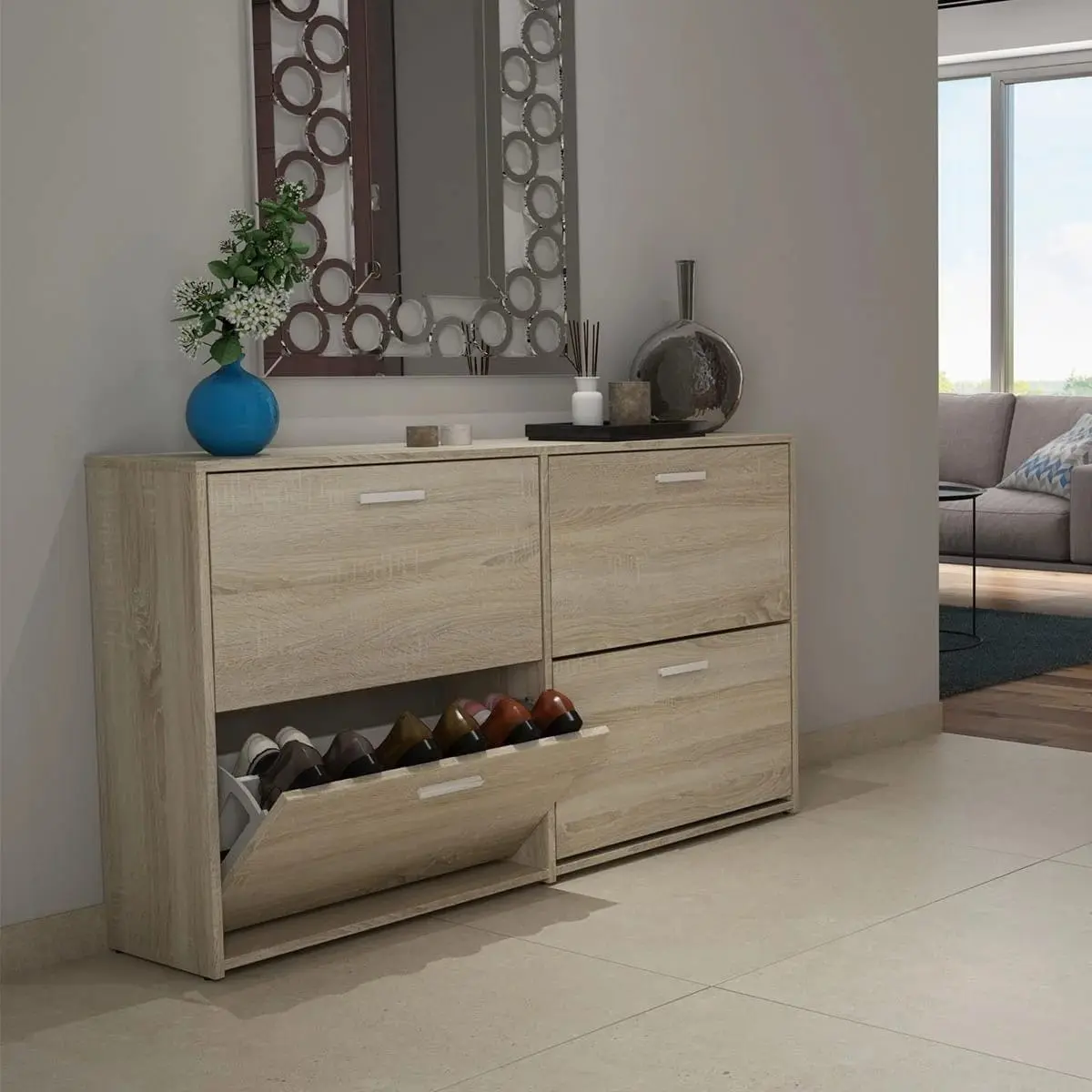 Тумба для обуви Costway JV10372BN (Brown)