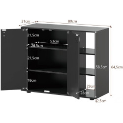 Tumba pentru incaltaminte Costway JV12999DK (Black) Thumb