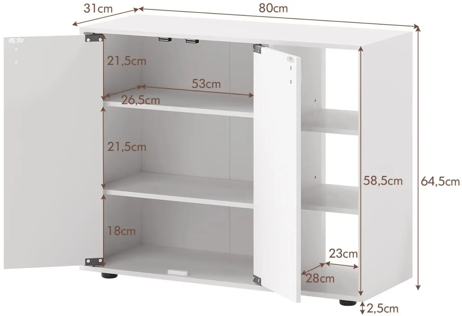 Тумба для обуви Costway JV12999WH (White) - 3
