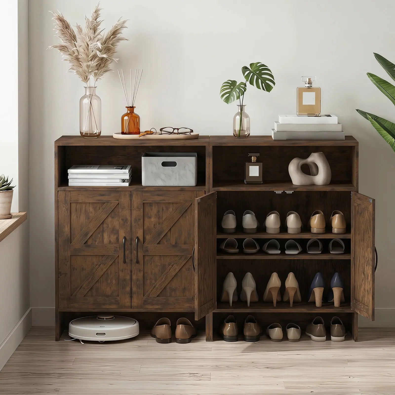 Тумба для обуви Costway JV13463CF (Brown) - 4