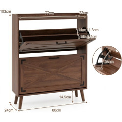 Тумба для обуви Costway JV13863BN (Brown) Thumb