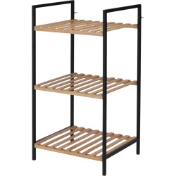Etajera pentru incaltaminte Excellent Houseware 7094491 (Bamboo/Black) Thumb