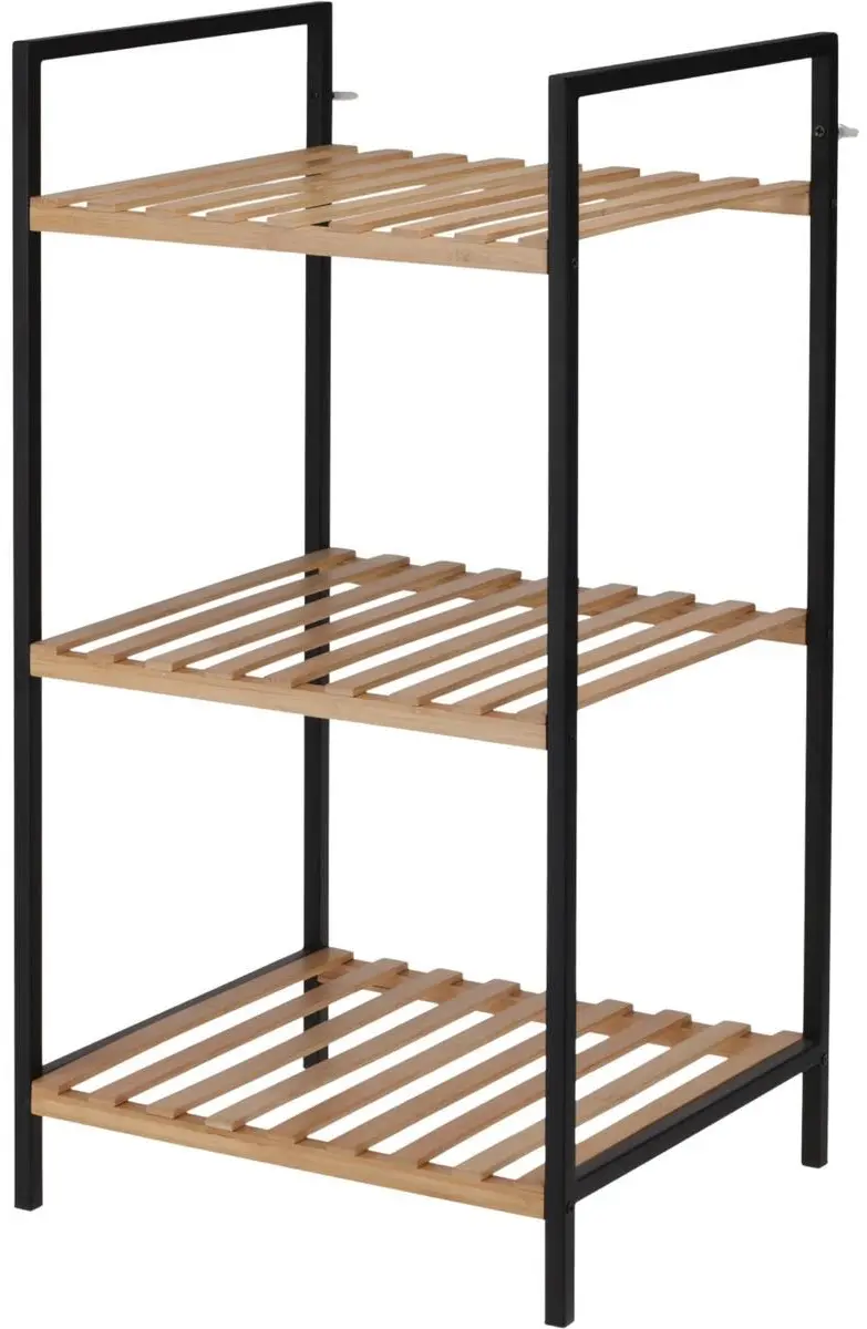 Etajera pentru incaltaminte Excellent Houseware 7094491 (Bamboo/Black) - 2