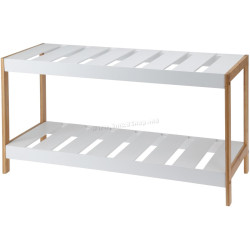 Стеллаж для обуви Excellent Houseware 860461 (White/Bamboo)