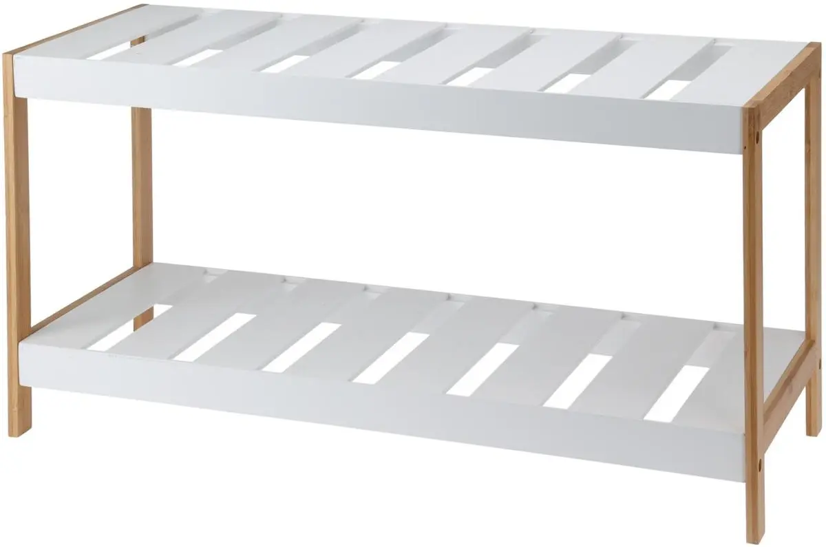Etajera pentru incaltaminte Excellent Houseware 860461 (White/Bamboo)
