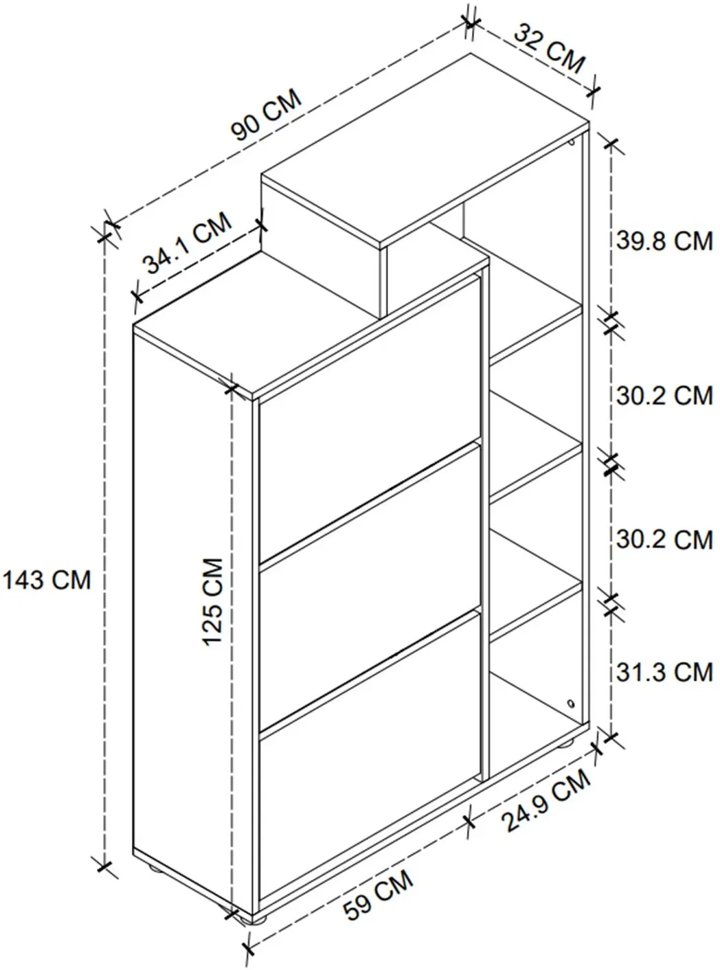 Тумба для обуви Bofigo Lego (Anthracite)