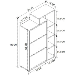 Тумба для обуви Bofigo Lego (Anthracite/White) Thumb