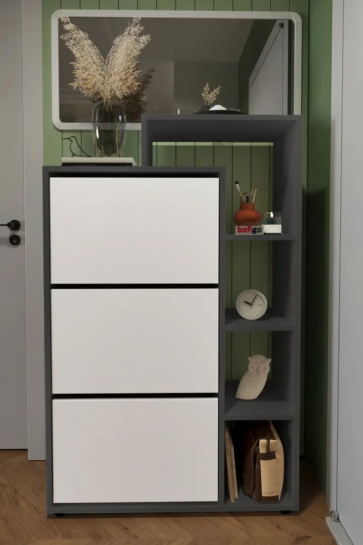 Тумба для обуви Bofigo Lego (Anthracite/White)