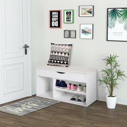 Bancheta pentru incaltaminte Homcom 837-005 (White) Thumb