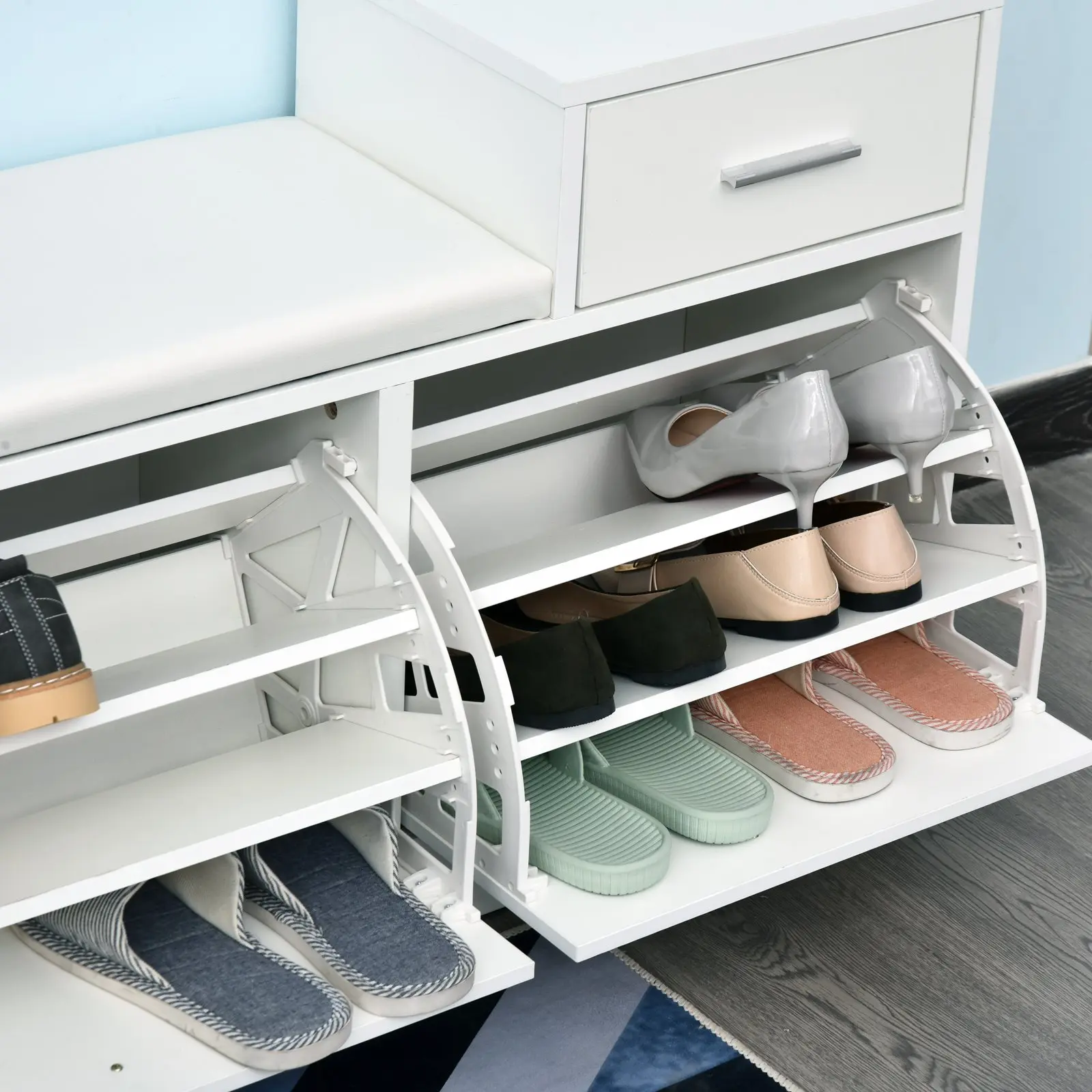 Банкетка для обуви Homcom 837-014 (White) - 6